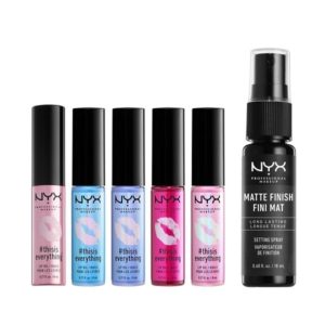 【@cosme shopping限定】#ディスイズエブリシング リップ オイル / 全5色 コンプリートキット NYX Professional Makeup(ニックス)